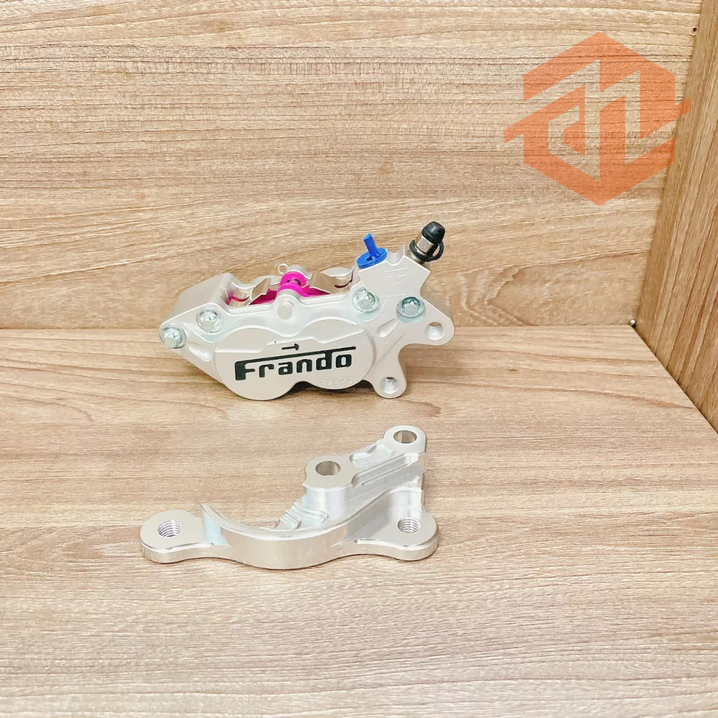 Heo dầu Fando + Pad Ex135 đĩa 260/267mm lắp như zin màu  trắng