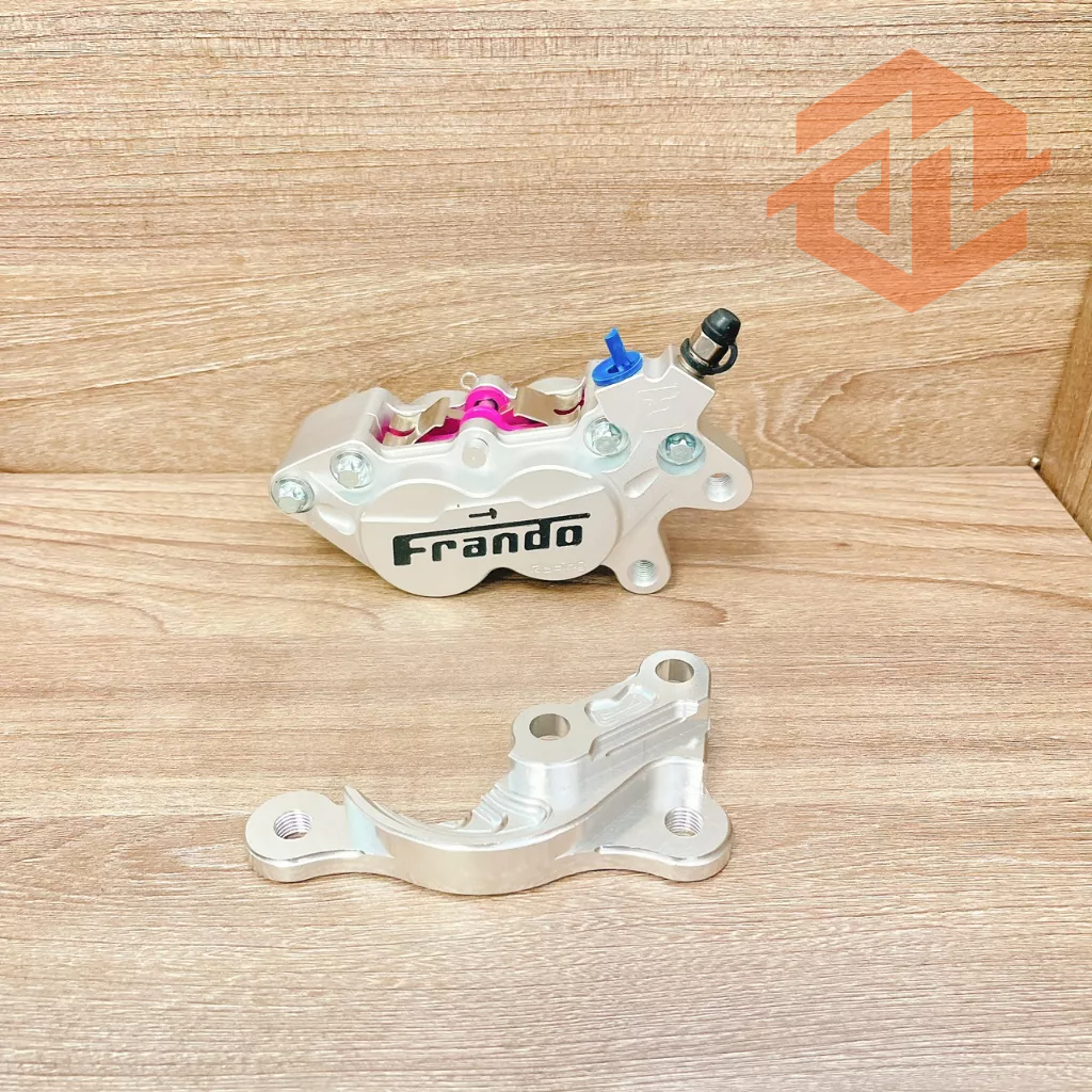 Heo dầu Fando + Pad Ex135 đĩa 260/267mm lắp như zin màu  trắng