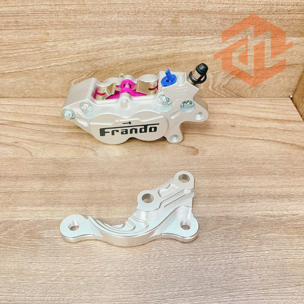 Heo dầu Fando + Pad Ex135 đĩa 260/267mm lắp như zin màu  trắng