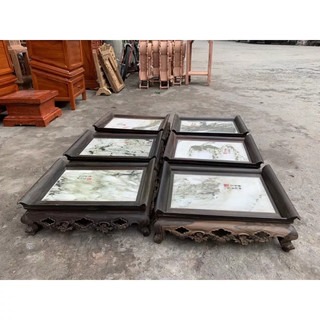 Khay trà cổ điển gỗ trắc và gỗ mun