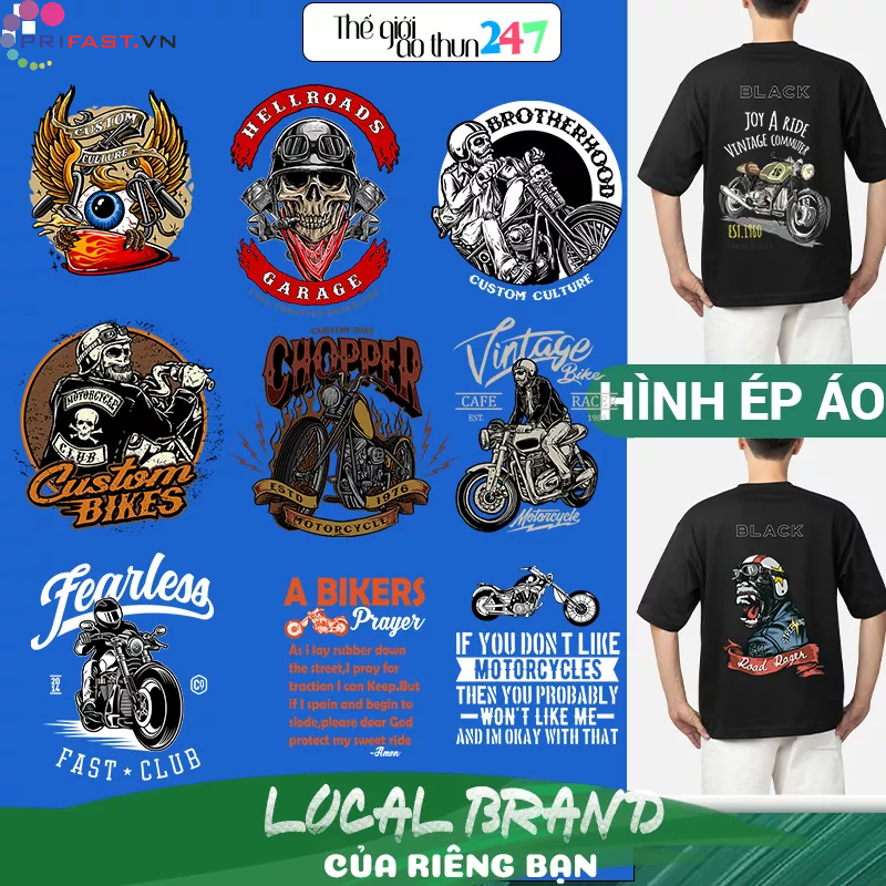 Hình ủi Phong cách Biker B11