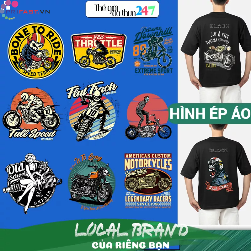 Hình ủi Phong cách Biker B14