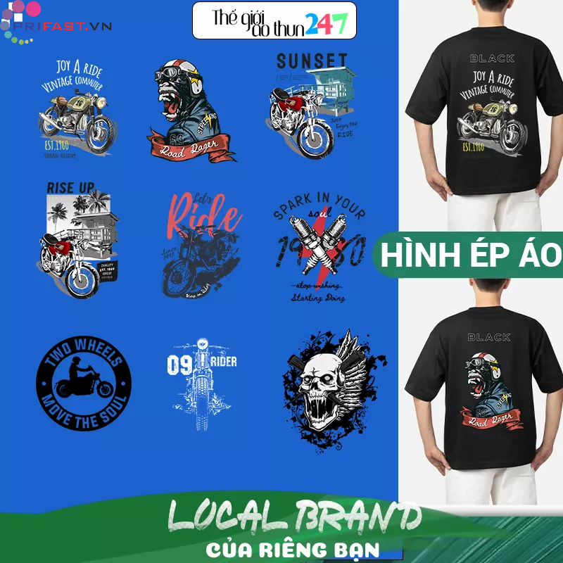 Hình ủi Phong cách Biker B1