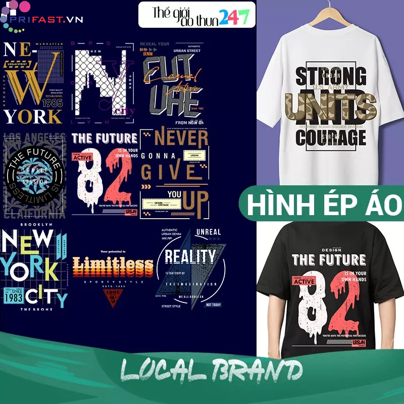 Kiểu áo thun Mỹ (dạng 2nd 1 ủi bằng bàn là, bàn ủi