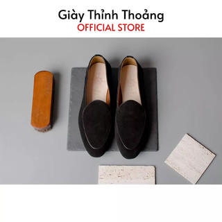 Giày tây lười dành cho nam khâu thủ công chất liệu da bê nhập khẩu cao cấp