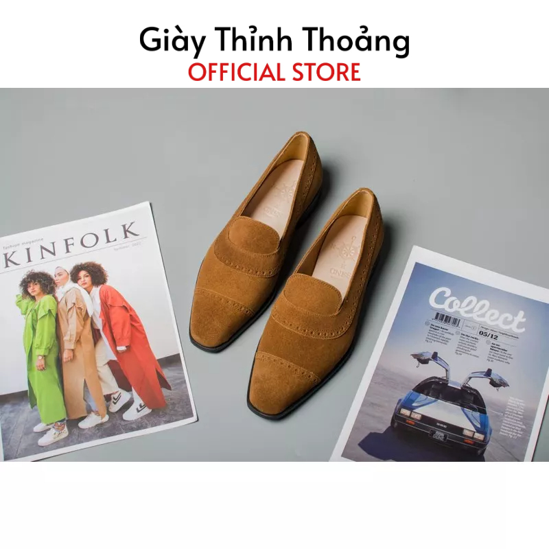 Giày Lười Nam Loafer Thời Trang Công Sở Chất Liệu Da Bê Nhập Khẩu Cao Cấp (IG 300 TD)