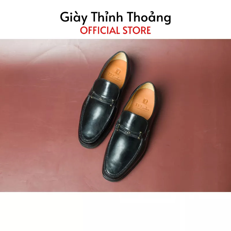 Giày Lười Nam Kiểu Dáng Loafer Khâu Thủ Công Chất Liệu Da Bê Nhập Khẩu Cao Cấp (4217 (DL)