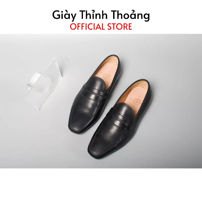 Giày Lười Nam Kiểu Dáng Loafer Công Sở Lịch Sự Chất Liệu Da Bê Nhập Khẩu Cao Cấp (CHISE)