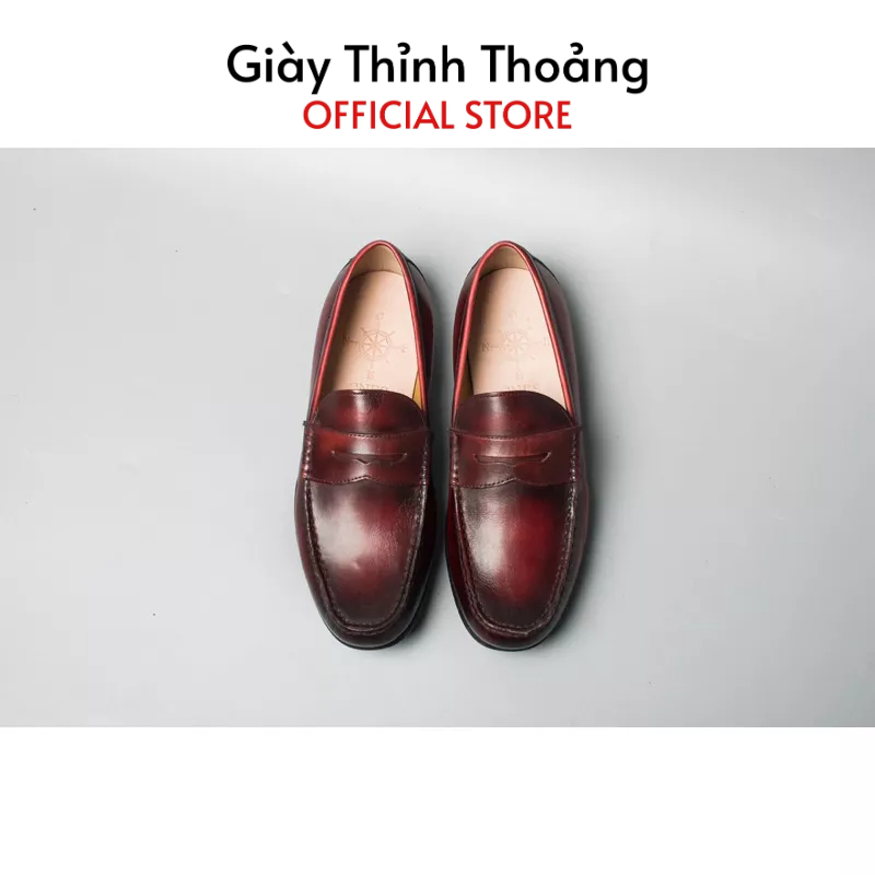 Giày Lười Nam Kiểu Dáng Loafer Khâu Thủ Công Chất Liệu Da Bê Nhập Khẩu Cao Cấp ( CNS 22)