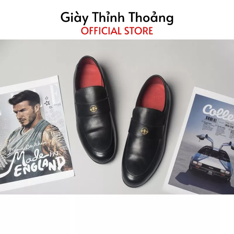 Giày Lười Nam Kiểu Dáng Loafer Công Sở Chất Liệu Da Bê Nhập Khẩu Cao Cấp (EZMAN)