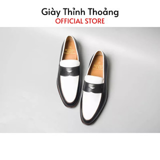 Giày lười nam kiểu dáng loafer da sang trọng cao cấp chất liệu da bê nhập khẩu khâu thủ công