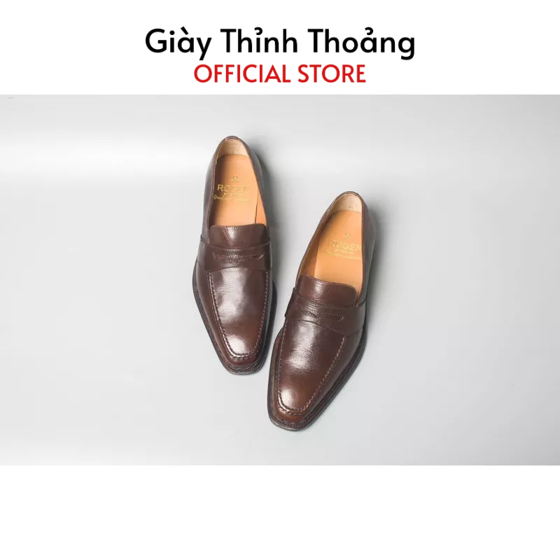 Giày Lười Nam Kiểu Dáng Loafer Thời Trang Công Sở Chất Liệu Da Bê Nhập Khẩu (918 H 10)