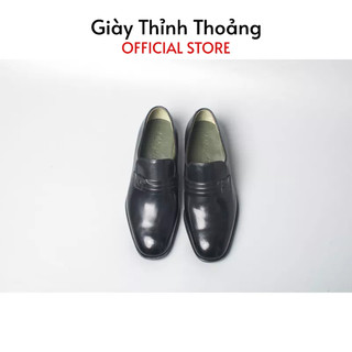 Giày lười nam kiểu dáng loafer công sở khâu thủ công chất liệu da bê nhập khẩu