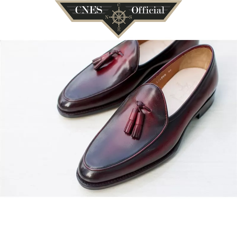 Giày Lười Nam Kiểu Dáng Loafer Khâu Thủ Công Sang Trọng Chất Liệu Cao Cấp Thương Hiệu CNES (SCN RANDY)
