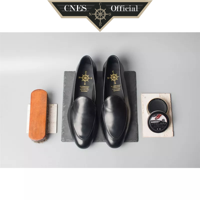 Giày Tây Nam Kiểu Dáng Loafer Khâu Thủ Công Chất Liệu Da Bê Cao Cấp Thương Hiệu CNES (ORDE SP 1463) CNSPN 60950)