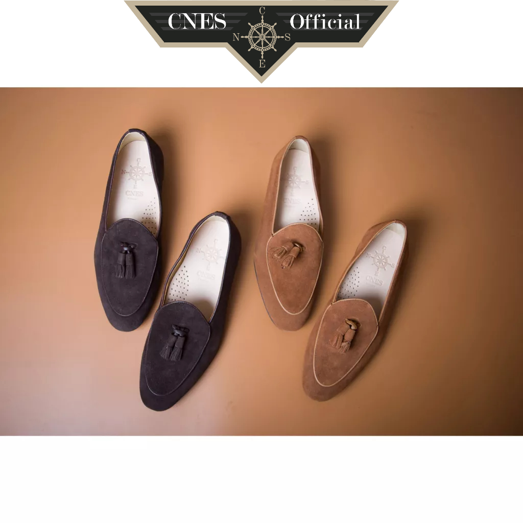 Giày Da Nam Kiểu Dáng Loafer Khâu Thủ Công Da Lộn Nhập Khẩu Cao Cấp Thương Hiệu CNES (CNES 197)
