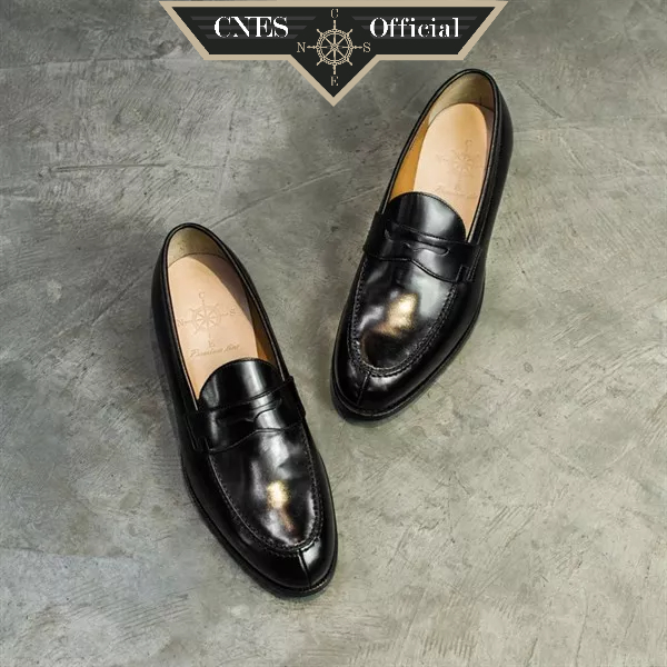 Giày Tây Nam Kiểu Dáng Loafer Khâu Thủ Công Chất Liệu Da Bê Cao Cấp Thương Hiệu CNES (NY 315)