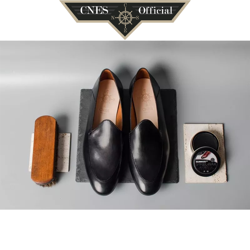 Giày Da Nam Kiểu Dáng Loafer Thời Trang Công Sở Thủ Công Chất Liệu Da Bê Cao Cấp Thương Hiệu CNES (T 10)