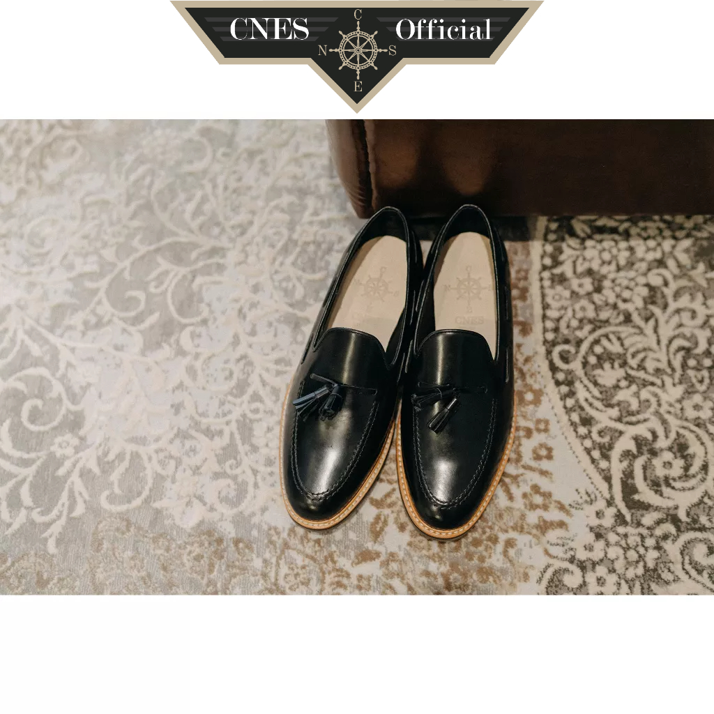 Giày Tây Nam Kiểu Dáng Loafer Khâu Thủ Công Chất Liệu Cao Cấp Thương Hiệu CNES (CNSTSBWK)