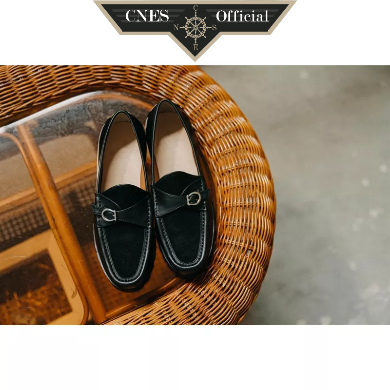 Giày Tây Nam Lười Công Sở Thủ Công Chất Liệu Da Bê Nhập Khẩu Cao Cấp Thương Hiệu CNES (CNS 221 NSL)