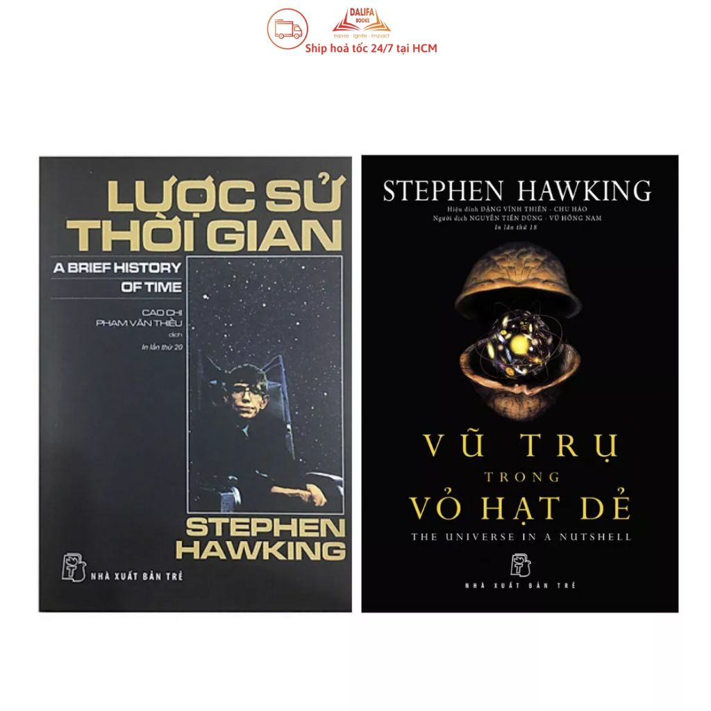 Sách - Stephen Hawking - Vũ Trụ Trong Vỏ Hạt Dẻ + Lược Sử Thời Gian (NXB Trẻ)(Combo lẻ tuỳ chọn)