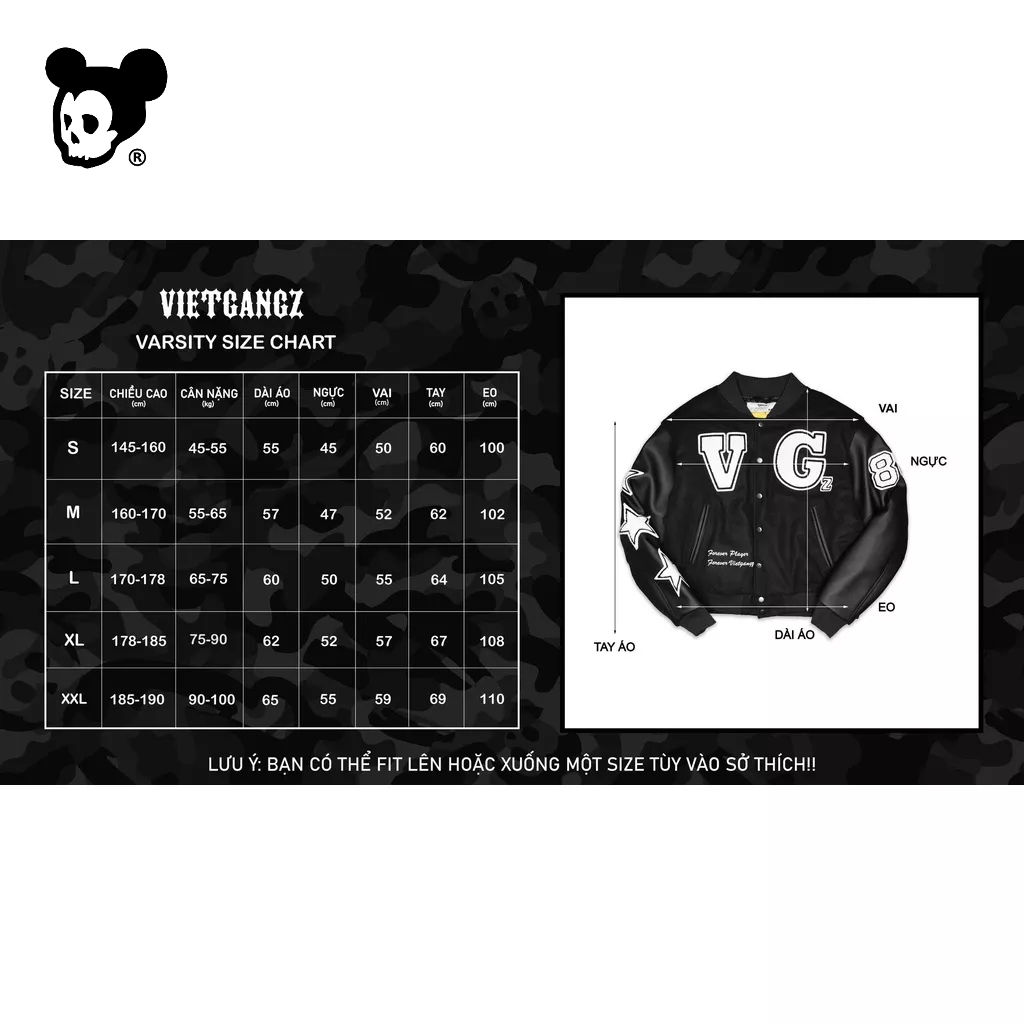 Áo Khoác Da Varsity VIETGANGZ MC " NHẬP KHẨU"