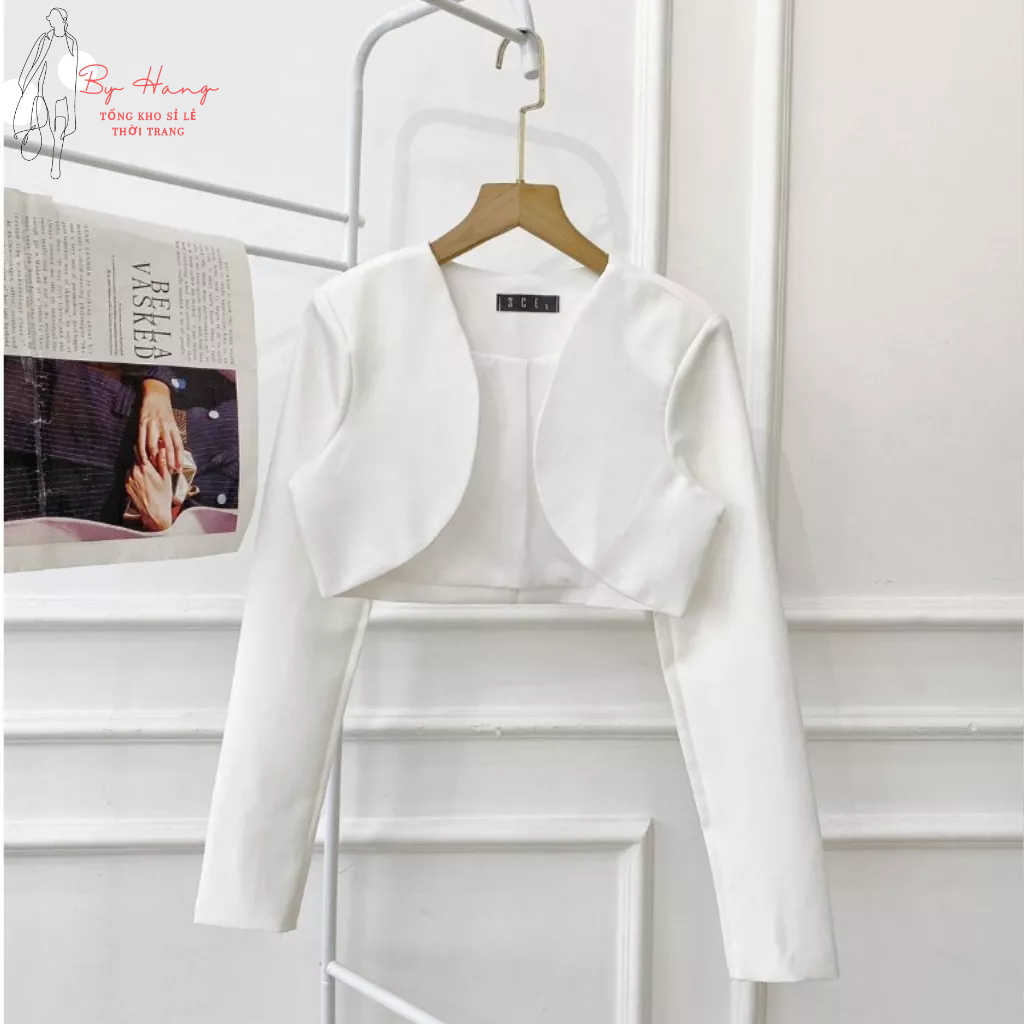 [HCM] Áo Blazer Croptop Dài Tay Vạt Bầu Công Sở- MS06 | BigBuy360 - bigbuy360.vn