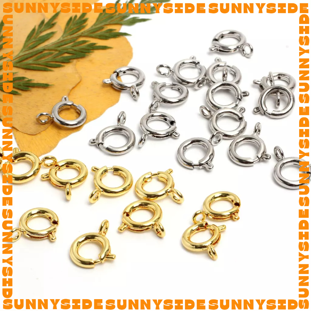 Khoá Lò Xo Tròn Mini, Móc Khoá Tròn Mạ Vàng 18K Cao Cấp Làm Trang Sức Handmade DIY