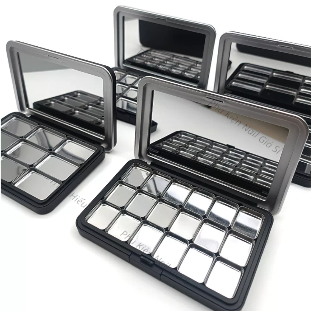 Hộp khay pha, đựng, mix màu gel vẽ 18 ô