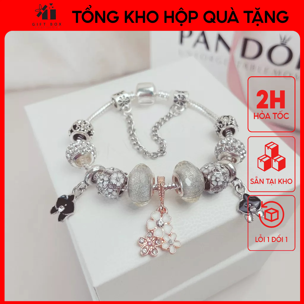 Vòng charm Pandora Hoa Anh Đào Đính Hạt