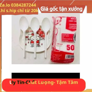 Thìa nhựa 50c dùng một lần nhựa PP