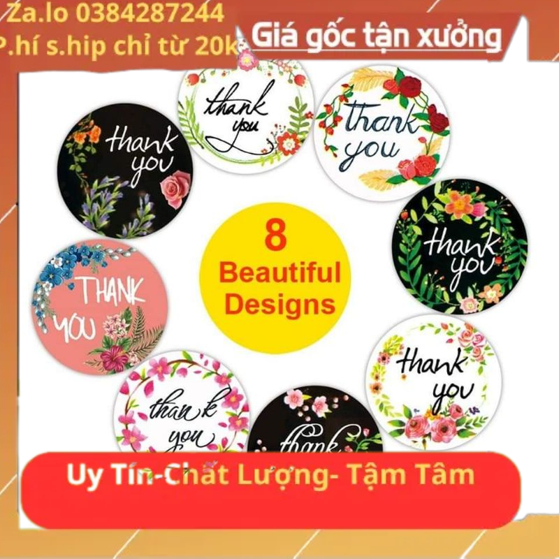 Tem dán thanhkêu 100 miếng dán chai nhựa rất đẹp mắt