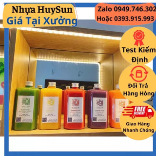 ( Cực Rẻ) Chai Nhựa Dẹp 500ml Loại 1 Siêu Dày Dặn, Không Lo Móp Méo. Chai Nhựa Đựng Trà Sữa Đã Kèm Năp