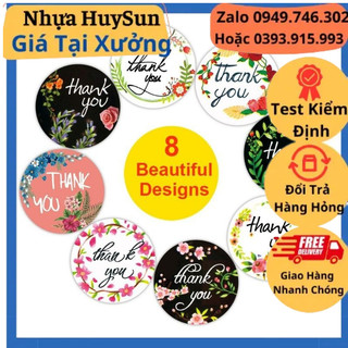 10 Tem Thank you Sẵn Keo Dán
