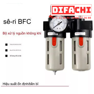 Bộ lọc đôi máy khí hơi nén BFC 3000 ren 17mm lọc nước khí nén