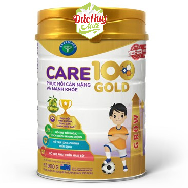Sữa bột Nutricare Care 100 Gold Grow 900g Cho trẻ biếng ăn suy dinh dưỡng_Duchuymilk