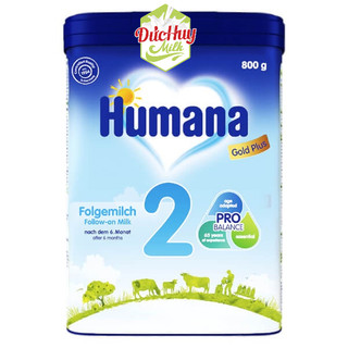 [Siêu Sale] Sữa Bột Humana Gold Plus 2 800g [Date 07/2023]