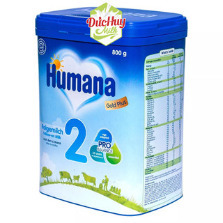 [Siêu Sale] Sữa Bột Humana Gold Plus 2 800g [Date 07/2023]