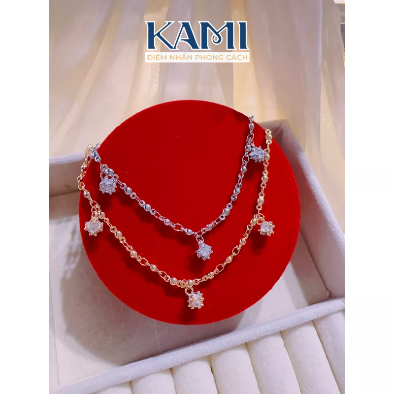 Lắc tay lắc chân charm trái châu bền màu Kami