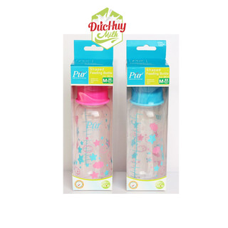 Bình sữa Pur cổ thường Feeding 250ml (giao màu ngẫu nhiên)