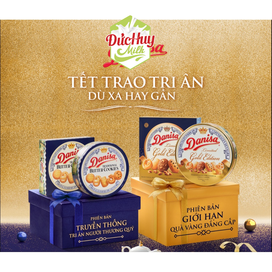 Bánh quy bơ Danisa Đan Mạch hộp thiếc 5 size