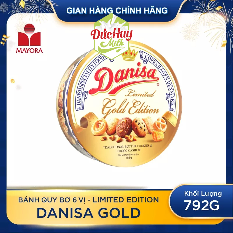 Bánh quy bơ Danisa Đan Mạch hộp thiếc 5 size