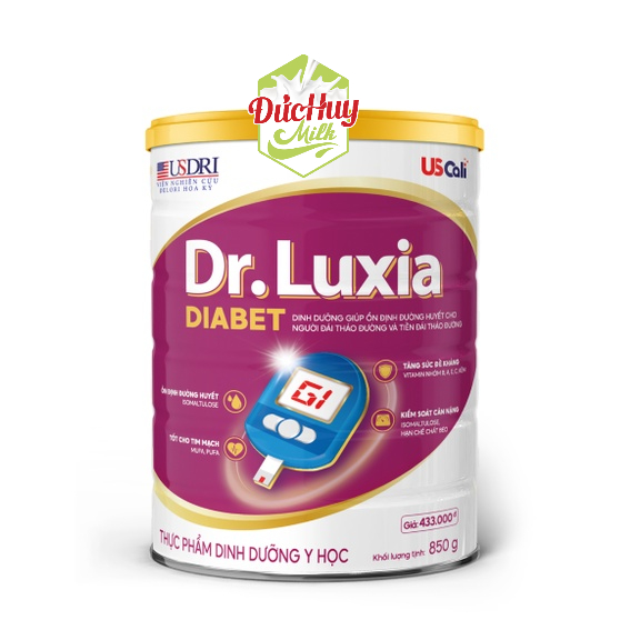 Sữa bột Dr Luxia Diabet 850g (Dinh dưỡng cho người tiểu đường)