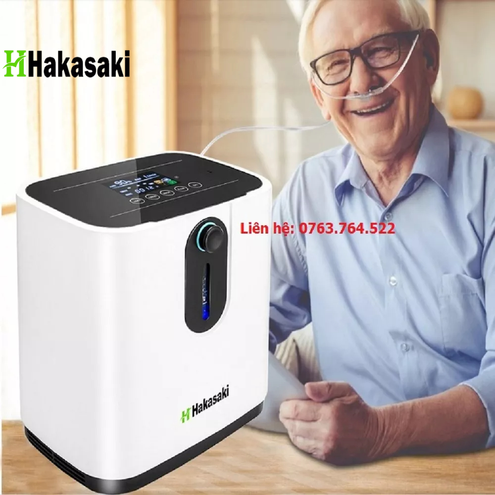 Máy tạo oxy y tế tại nhà công nghệ nhật bản HAKASAKI - hàng chính hãng bảo hành 12 tháng