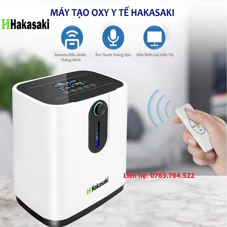 Máy tạo oxy y tế tại nhà công nghệ nhật bản HAKASAKI - hàng chính hãng bảo hành 12 tháng