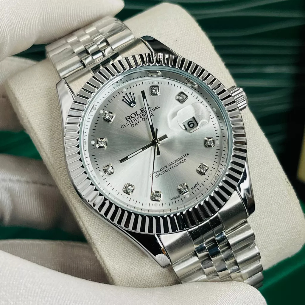 Đồng Hồ Rolex Nam QUARTZ Đính Đá Bảo Hành 12 Tháng, Freeship