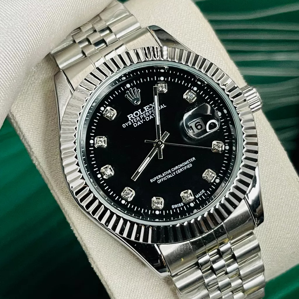 Đồng Hồ Rolex Nam QUARTZ Đính Đá Bảo Hành 12 Tháng, Freeship