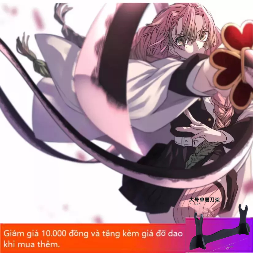 Mitsuri Đạo cụ cosplay Kimetsu No Yaiba 104CM 41inch Đạo cụ Cosplay Mô hình kiếm quà tặng cho bé