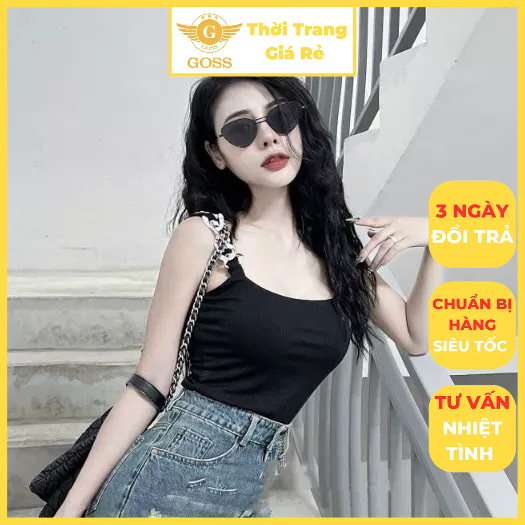 Áo Ba Lỗ Nữ Freesize Phong Cách Thể Thao Trẻ Trung Năng Động GOSS GA288 Áo Hai Dây Nữ Freesize Sexy Đi Biển Đi Chơi