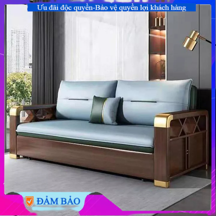 Giường ngủ thông minh gấp gọn thành ghế sofa hiện đại,Giường sofa bằng gỗ công nghệ đa chức năng